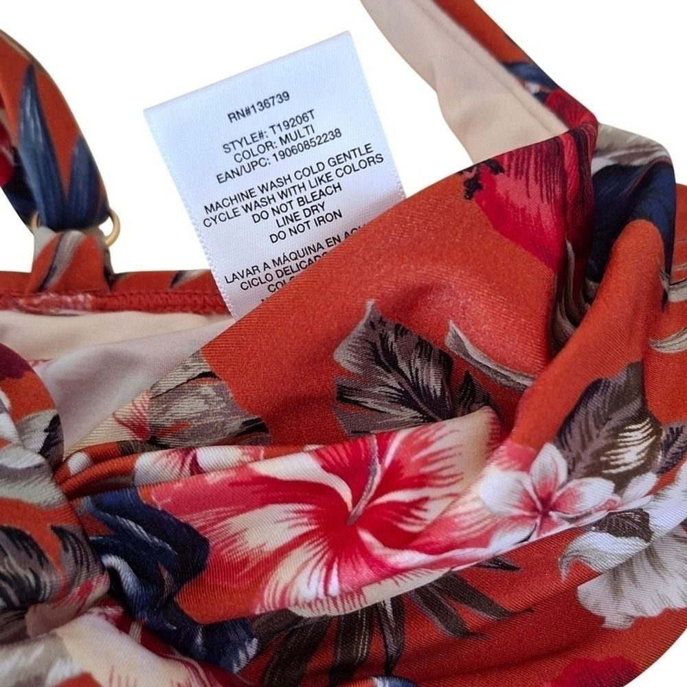 Tahiti Swim Tankini sz S Floral Tropical Swimwear Tank size 4-6 Swimsuit Top - Picture 11 of 11